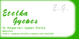 etelka gyepes business card